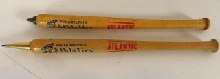 1940s Philadelphia Athletics Mini Bat Pen And Pencil Set Mlb Baseball