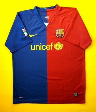 Barcelona Jersey Xl 2008 2009 Home Shirt Nike Soccer Football Ig93