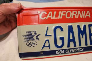1984 LA OLYMPICS GAMES CALIFORNIA LICENSE PLATE 3