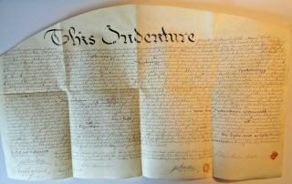 1820 Large Vellum Deed - Chester Pa - Calligraphy - Delaware County Pa