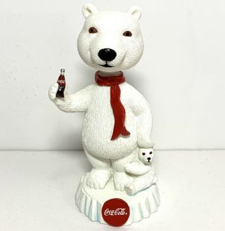 Neca Coca Cola Polar Bear Bobble Head Head Knockers 4 " Tall Collectible