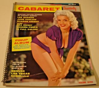 Caberet Quarterly Volume 7 1956 Jayne Mansfield Cover B&w/color