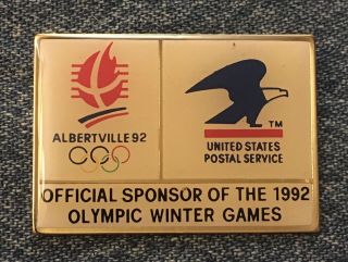 1992 Usps Olympic Sponsor Pin Albertville Winter Games