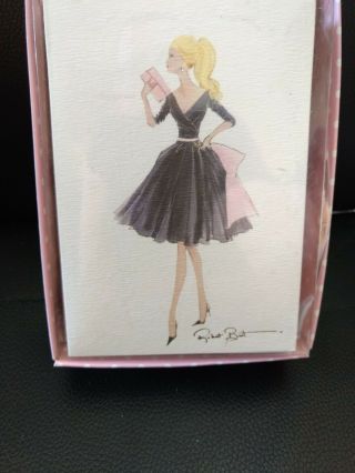 Open Box 2009 Graphique De France 9 Barbie Doll Note Cards Midnight Mischief