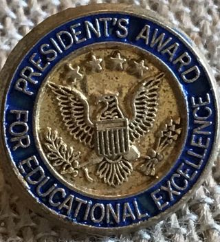 Vintage Presidents Award For Educational Excellence Pin