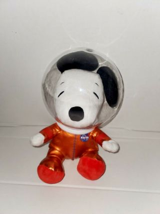 Snoopy Peanuts Hallmark Nasa 50th Anniv Astronaut Plush Orange Suit Helmet