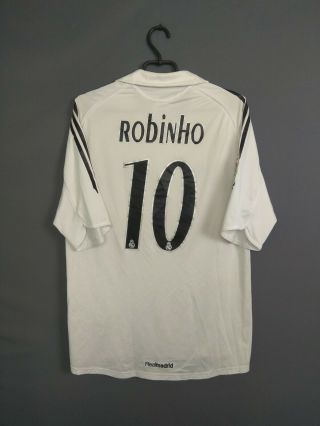 Robinho Real Madrid Jersey 2005 2006 Home Large Shirt Soccer Adidas Ig93