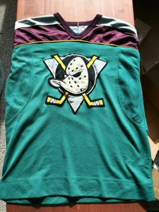Vintage Starter Nhl Anaheim Mighty Ducks Hockey Alternate 3rd Jersey Size Xl
