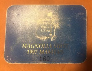 1997 Vintage Masters Magnolia Suites Badge Ticket Tiger Woods Augusta National