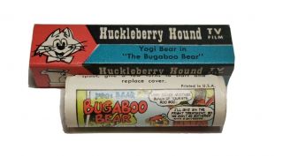 1960 Lido Toy Viewer Huckleberry Hound Tv Film Yogi Bear In Bugaboo Bear W/ Box