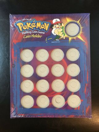 1999 Pokemon Battling Coin Game Coin Holder Factory Hasbro