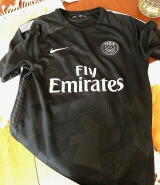 Nike Paris Saint - Germain Third Jersey 17/18 - Black/pure Platinum - Medium