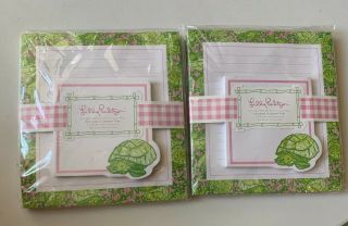 Nip Lilly Pulitzer Sticky Notes With Lilly Pad In Desert Tort Pink Green Turtles