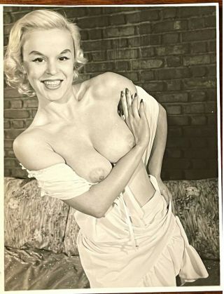 Vintage Photo Bettie Page Era Carol Haze Big Tits Hard Nipples Risque Erotica