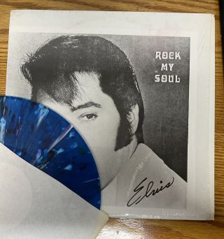 Elvis Presley Rock My Soul Blue Vinyl Vintage Lp Record With Poster