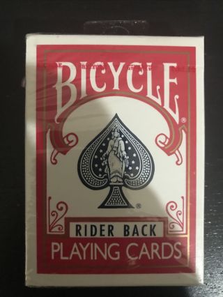 Vintage Bicycle Playing Cards Rider Back Red Poker 808 Cincinnati Ohio