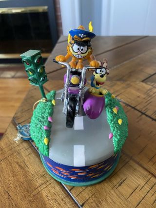 Vintage Garfield Easy Rider Lighted Action Musical Born To Be Wild Motorcycle