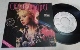 Cyndi Lauper Maneje Toda La Noche Mexico Single 7 Single Promo Mexican Cbs