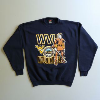 Vintage West Virginia University Wvu Mountaineers Sweatshirt Crewneck