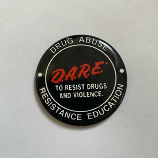 Dare Drugs Pin Vintage 90s Resist Drugs Violence Straight Edge Punk Sxe Button