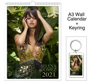 Selena Gomez 2021 Wall Holiday Calendar,  Keyring