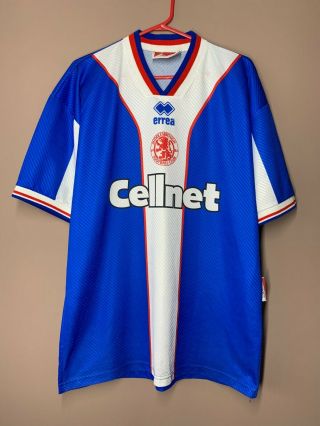 Middlesbrough 1997 - 1998 Vintage Away Football Soccer Errea Shirt Jersey 42/44