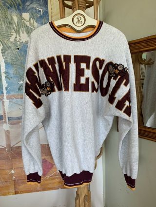 Vintage Minnesota Golden Gophers Spellout Legends Athletic Sweatshirt Xl