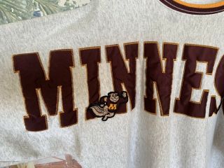 Vintage Minnesota Golden Gophers Spellout Legends Athletic Sweatshirt XL 3