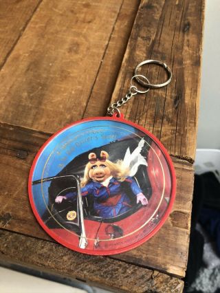 Vintage Miss Piggy Keychain A Woman’s Place Is In The Driver’s Seat 3.  5”