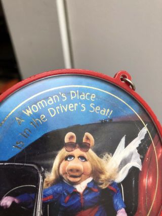 Vintage Miss Piggy Keychain A Woman’s Place Is In The Driver’s Seat 3.  5” 2