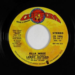 70s Soul 45 - Leroy Hutson - Ella Weez - Curtom - Mp3 - Promo