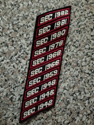 Georgia Bulldogs Club Issued 1980 National Champions Arm Patch Sec Champs 1982