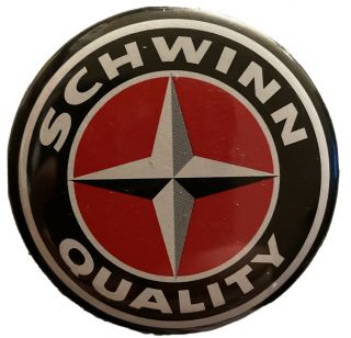 Vintage Schwinn Quality Bicycle Head Badge Pin Button Pinback Bike