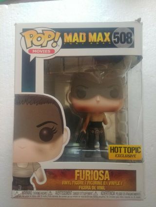 Funko Pop Movies Mad Max Wb Fury Road 508 Hot Topic Furiosa Exclusive Figure
