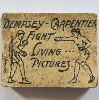 Antique Rare 1921 Jack Dempsey Vs Georges Carpentier Fight Living Pictures Book