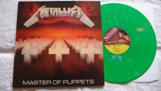 Metallica - Master Of Puppets Green Vinyl Lp.  Thrash Metal,  Slayer,  Anthrax,  Exodus