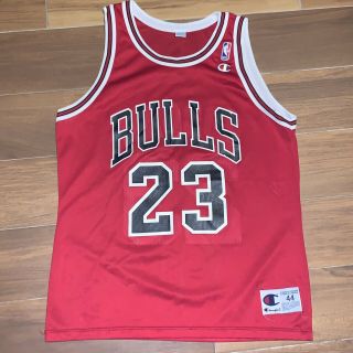 Vintage 90s Champion Michael Jordan Jersey Size 44 23 Chicago Bulls Red Guc
