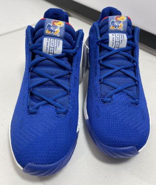 Men’s Adidas Kansas Jayhawks Pro Bounce 2018 Low Basketball Shoes Size 10 2