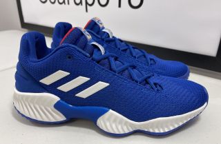 Men’s Adidas Kansas Jayhawks Pro Bounce 2018 Low Basketball Shoes Size 10 3