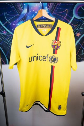 2008 - 2009 - 2010 Nike Fc Barcelona Barca Jersey Shirt Camiseta Away Unicef M