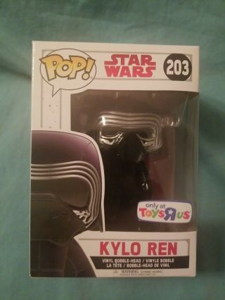 Funko Pop Kylo Ren Star Wars The Last Jedi Toys R Us Exclusive 203