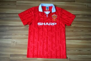 Sz Medium Retro Remake Manchester United 1994 Fa Cup Final Home Shirt Score Draw