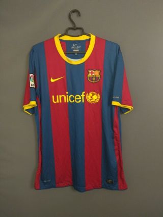 Barcelona Jersey 2010 2011 Home Size Xl Shirt Soccer Nike 382354 - 486 Ig93