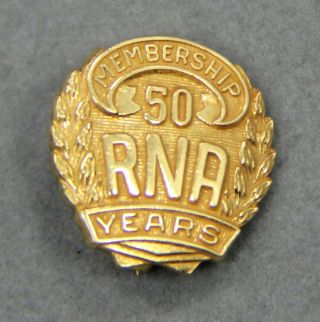 Vtg 10k Gold Filled Rna Royal Neighbors Of America 50yr Membership Pin