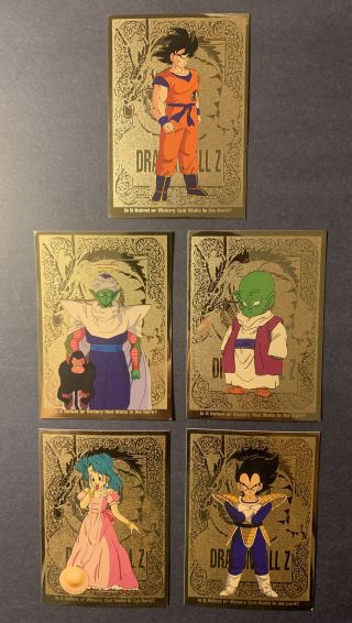 Set Of 5 Dragon Ball Z Trading Cards 1998 Funimation