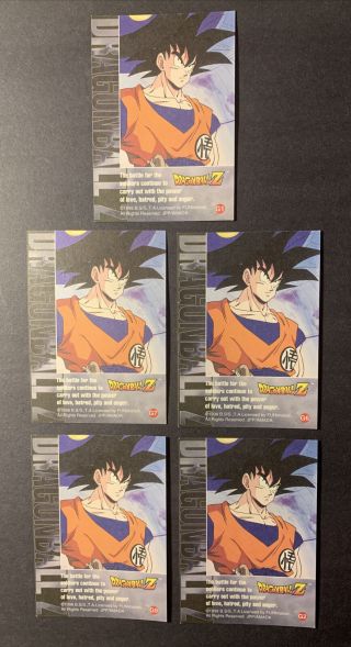 Set Of 5 Dragon Ball Z trading cards 1998 FUNimation 2