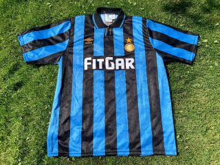 Inter Milan 1991 - 1992 Umbro Replikit - Fitgar - Xl