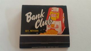 Matchbook Bank Club Casino Ely Nevada Full.  M3
