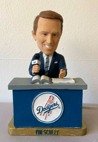 Vin Scully Broadcaster Los Angeles Dodgers Desk Sga Bobblehead 2012 No Box