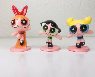 Powerpuff Girls Cake Toppers Figures Set Bakery Crafts 2000 Ppg Power Puff